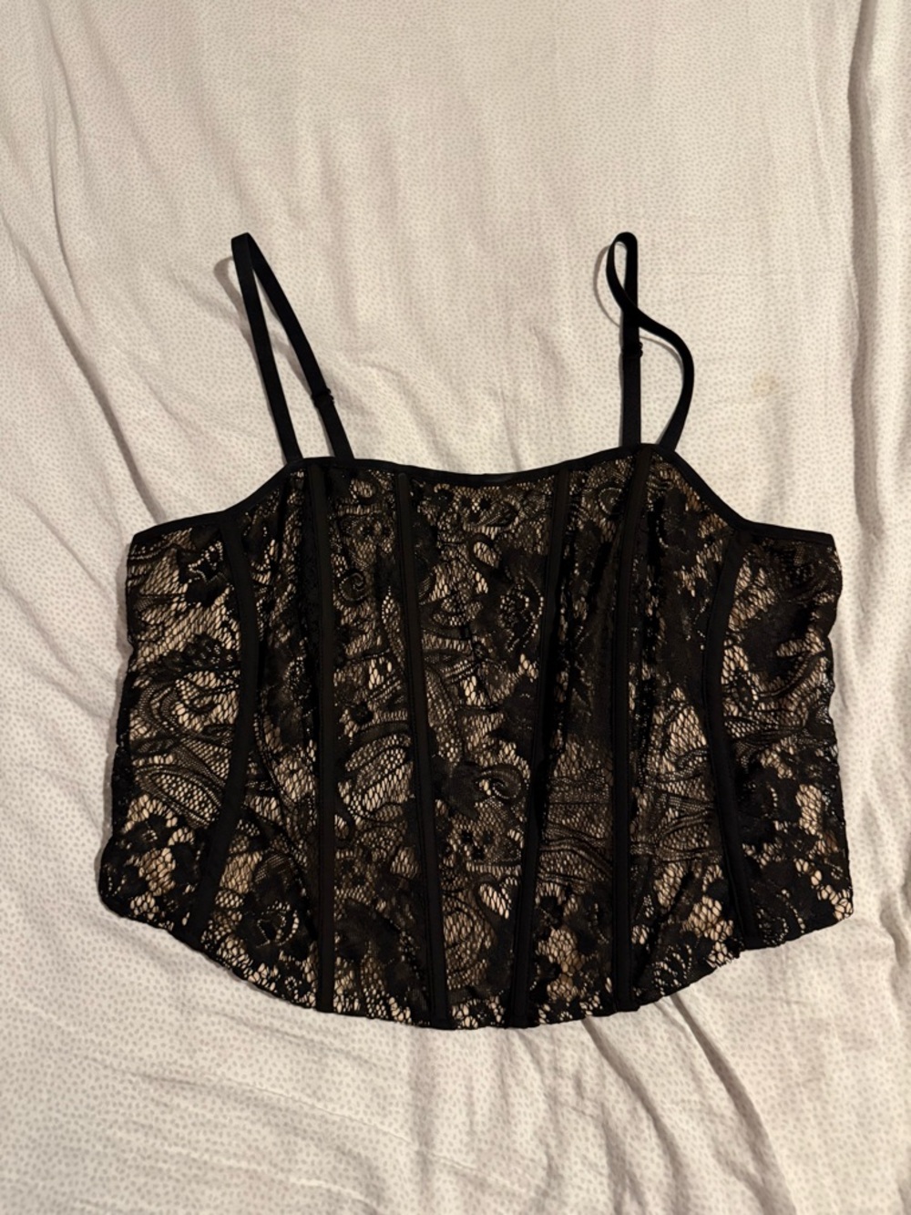 Black Lace Corset Top